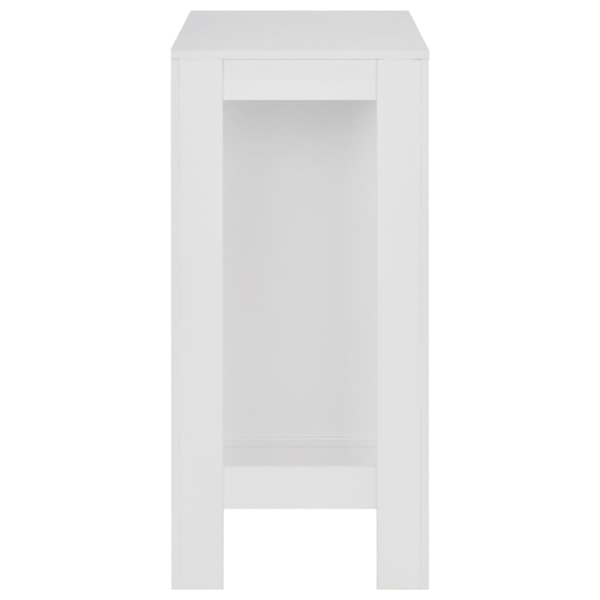 vidaXL Barbord med hylla vit 110x50x103 cm Vit