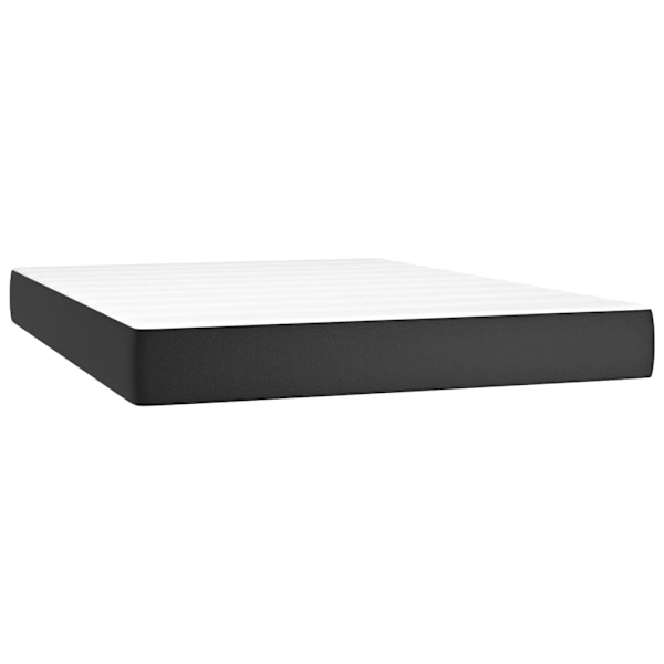 vidaXL Pocketresårmadrass svart 140x200x20 cm konstläder Svart