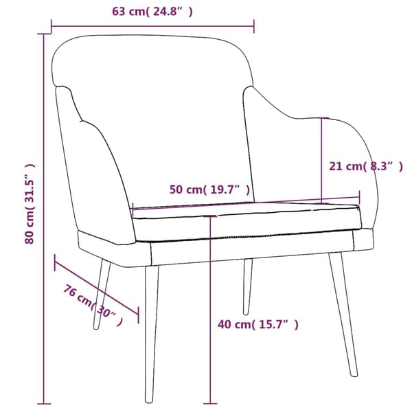 vidaXL Fåtölj mörkgrå 63x76x80 cm sammet Grå