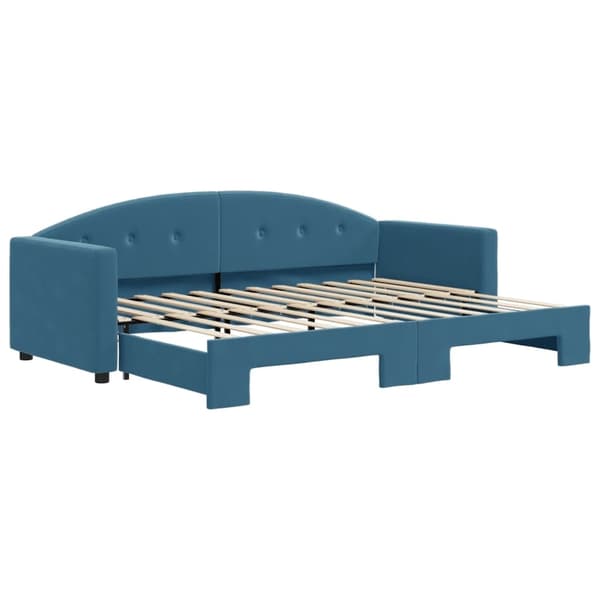 vidaXL Dagbädd utdragbar blå 80x200 cm sammet Blå