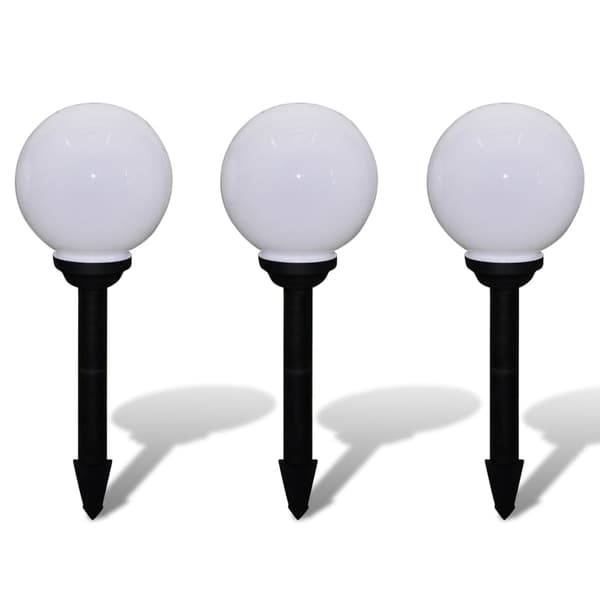 vidaXL Utelampa LED solpanel 20cm 3-pack Vit