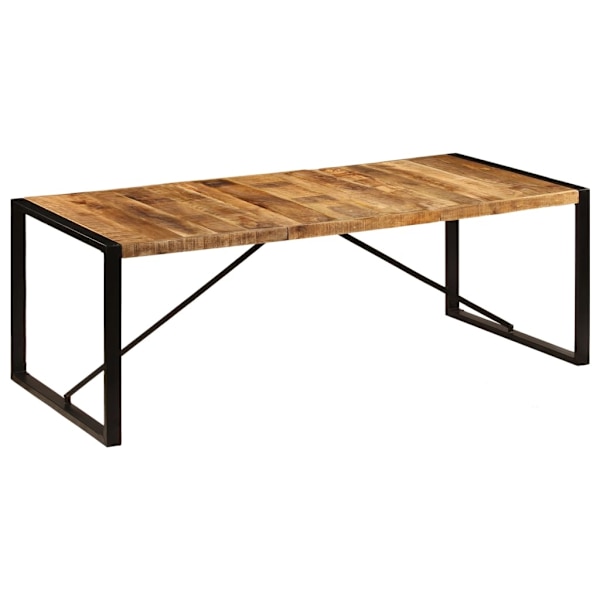 vidaXL Matbord 220x100x75 cm massivt mangoträ Brun
