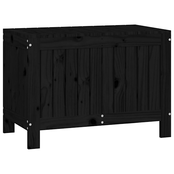 vidaXL Dynbox svart 76x42,5x54 cm massiv furu Svart