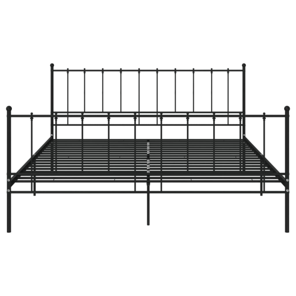 vidaXL Sängram svart metall 180x200 cm Svart