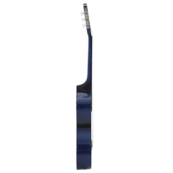 vidaXL Gitarr 12 delar med 6 strängar western blå 38" Blå