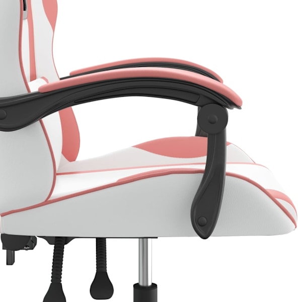 vidaXL Gamingstol vit och rosa konstläder Rosa