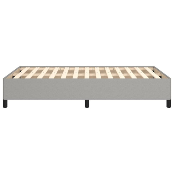 vidaXL Sängram utan madrass ljusgrå 120x200 cm tyg Grå