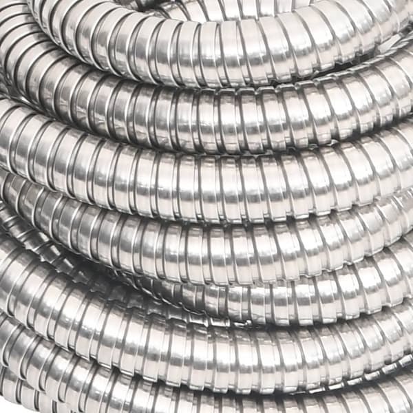vidaXL Slang med sprutmunstycke silver 0,6" 7,5 m rostfritt stål Silver