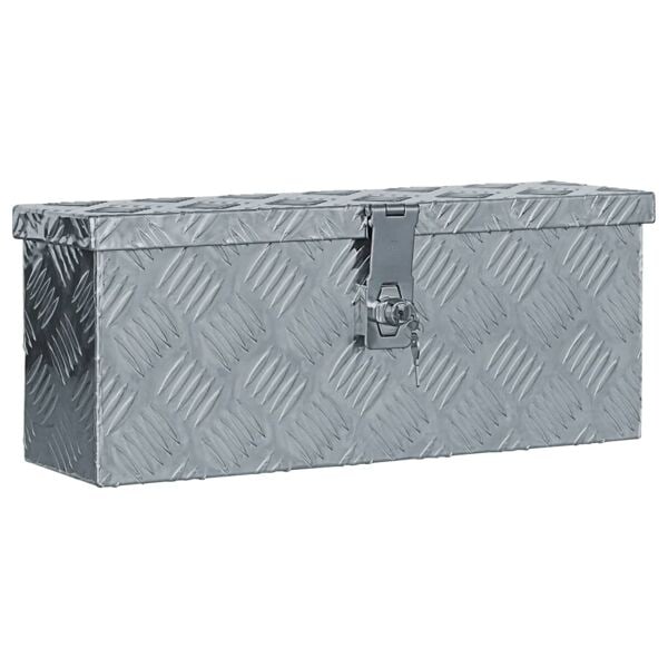vidaXL Förvaringslåda aluminium 48,5x14x20 cm silver Silver