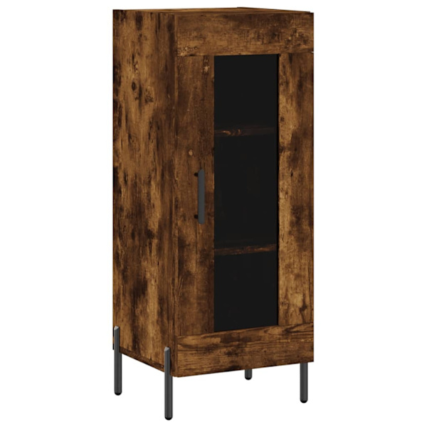 vidaXL Högskåp rökfärgad ek 34,5x34x180 cm konstruerat trä Brun