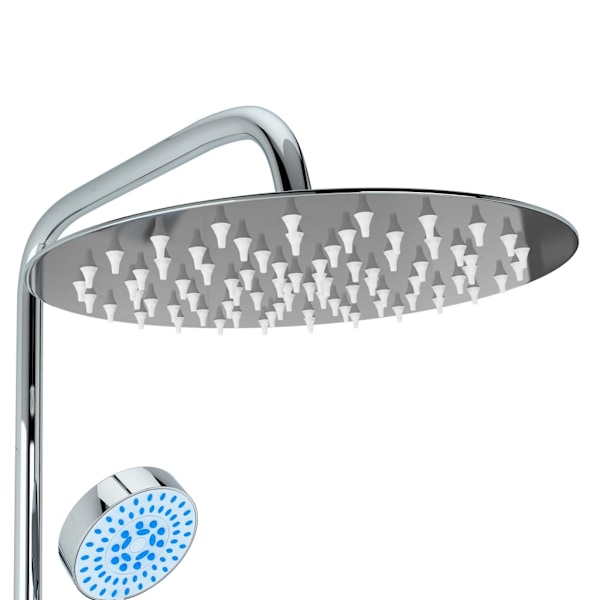 vidaXL Dusch med handdusch rostfritt stål Silver