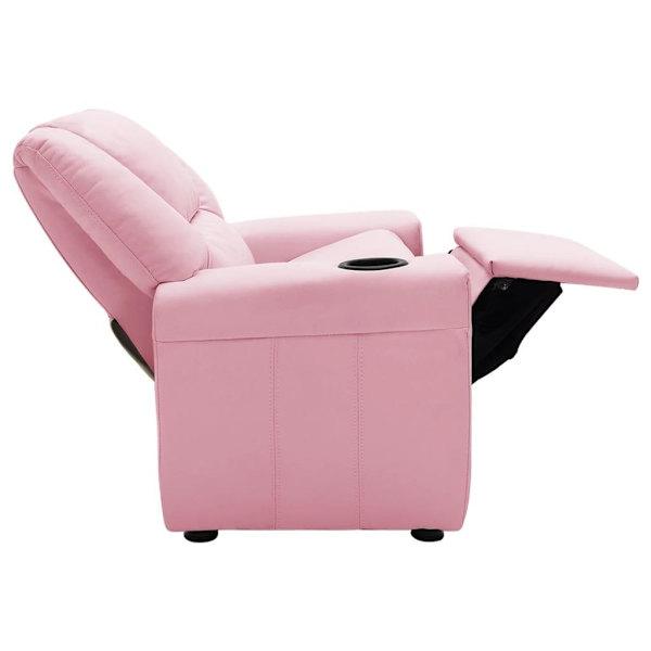 vidaXL Reclinerfåtölj för barn konstläder rosa Rosa