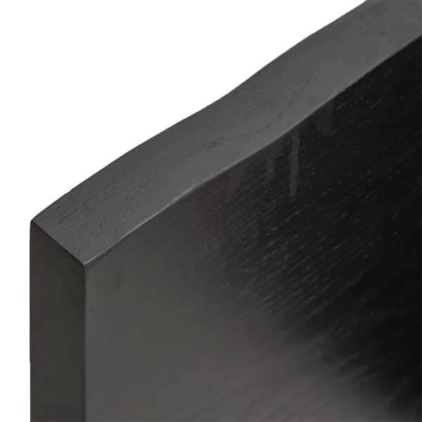 vidaXL Bordsskiva mörkbrun 100x50x(2-4) cm massivt trä levande kant Brun