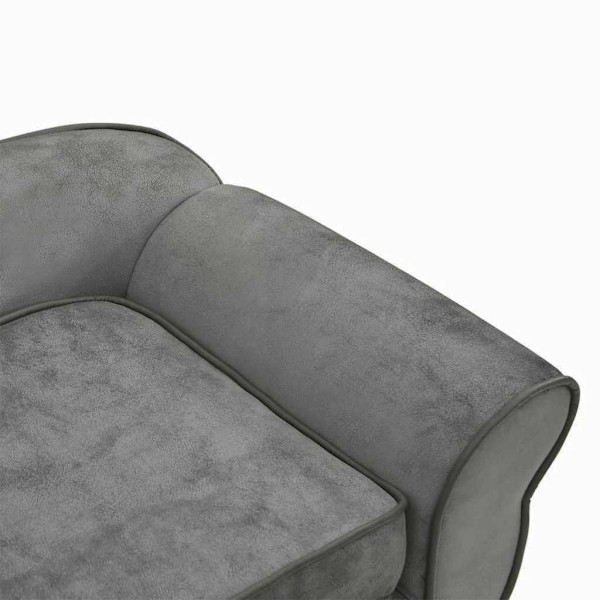 vidaXL Hundsoffa mörkgrå 72x45x30 cm plysch grå
