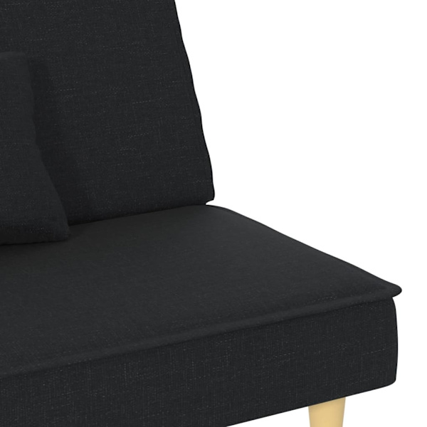 vidaXL Bäddsoffa svart tyg Svart