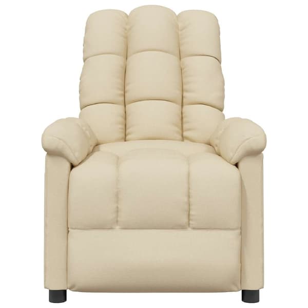 vidaXL Massagefåtölj gräddvit tyg Creme