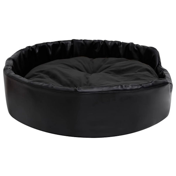 vidaXL Hundbädd svart 90x79x20 cm plysch och konstläder Svart