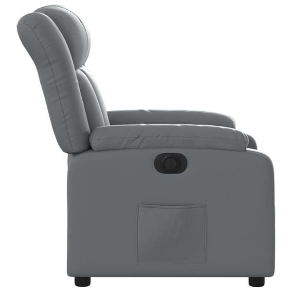vidaXL Elektrisk reclinerfåtölj grå konstläder Grå