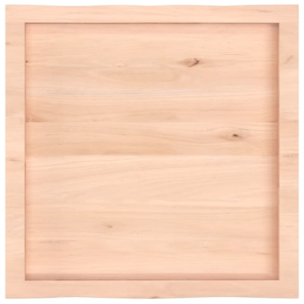 vidaXL Bordsskiva 60x60x(2-4) cm obehandlad massiv ek levande kant Brun