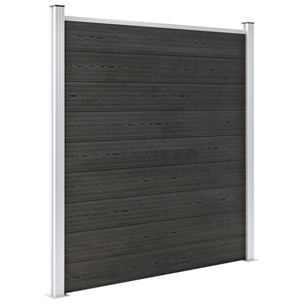 vidaXL Staketpanel WPC 180x186 cm grå grå