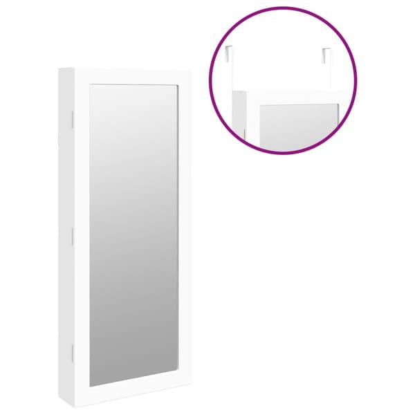 vidaXL Spegelskåp med LED-lampor väggmonterat vit Vit