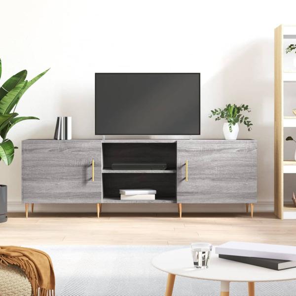 vidaXL Tv-bänk grå sonoma 150x30x50 cm konstruerat trä Grå