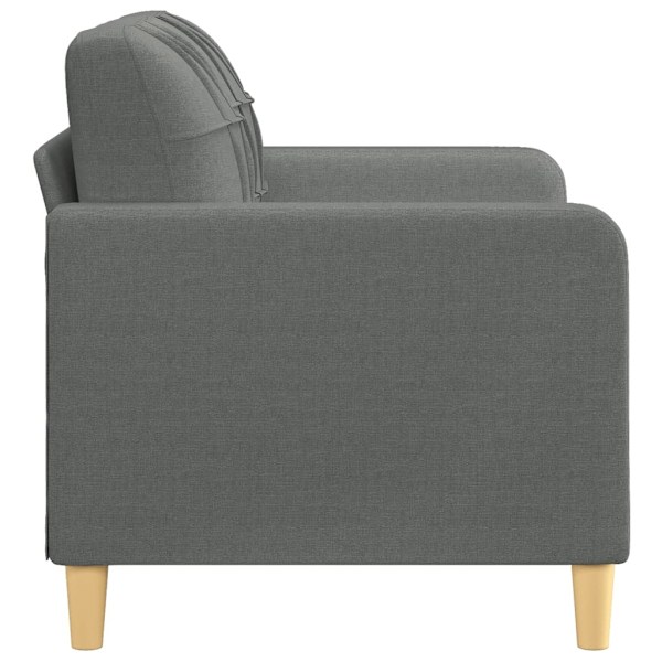 vidaXL Soffa 2-sits mörkgrå 120 cm tyg Grå