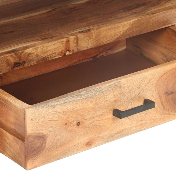 vidaXL Tv-bänk 120x35x45 cm massivt trä med honungsfinish Brun