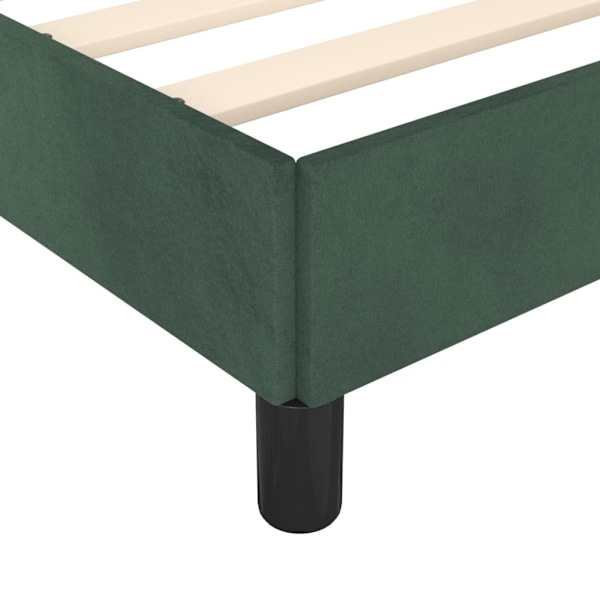 vidaXL Sängram utan madrass mörkgrön 200x200 cm sammet Grön