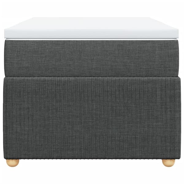 vidaXL Ramsäng med madrass mörkgrå 100x200 cm tyg Grå