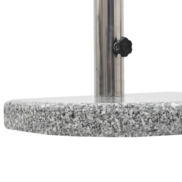 vidaXL Parasollfot granit 10 kg halvrund grå grå