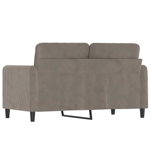 vidaXL 2-sitssoffa ljusgrå 120 cm sammet Grå