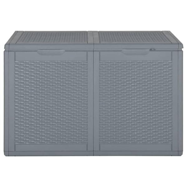 vidaXL Dynbox grå PP rotting 180 l Grå
