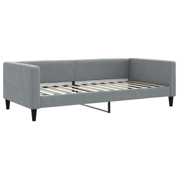vidaXL Dagbädd utdragbar ljusgrå 100x200 cm tyg Grå
