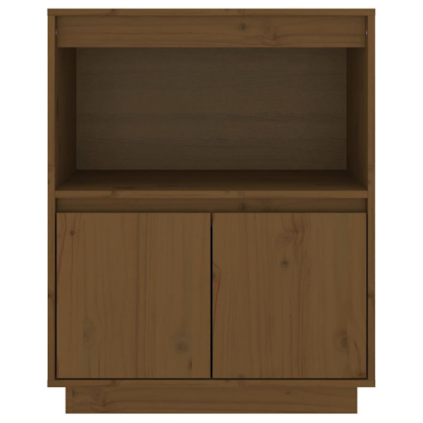vidaXL Skänk honungsbrun 60x34x75 cm massiv furu Brun
