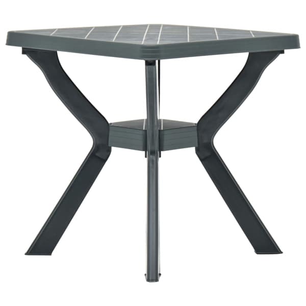 vidaXL Cafébord grön 70x70x72 cm plast Grön
