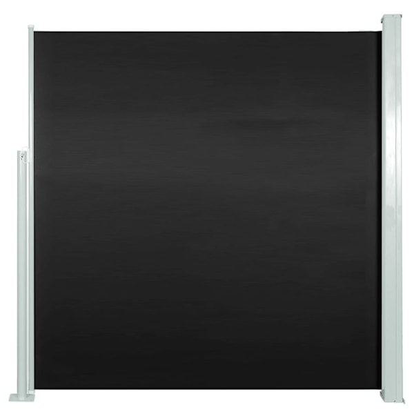vidaXL Infällbar sidomarkis 140x300 cm svart Svart