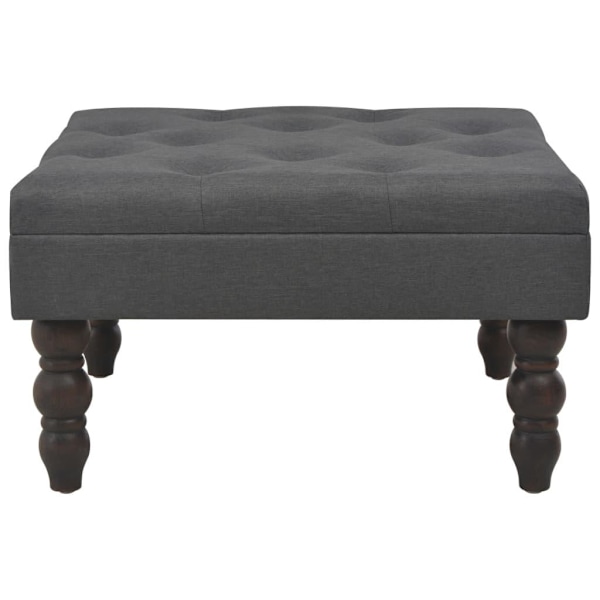 vidaXL Pall mörkgrå 60x60x36 cm polyester grå