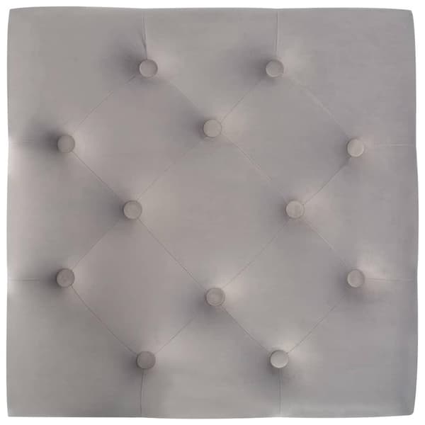 vidaXL Pall mörkgrå 60x60x36 cm sammet grå