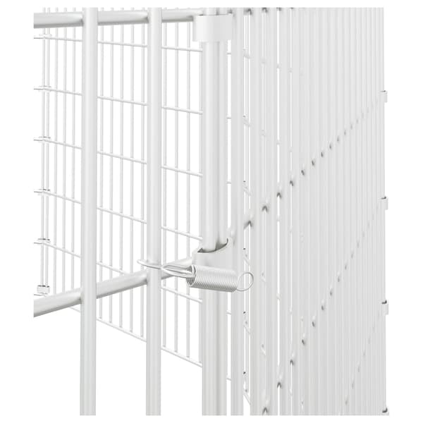 vidaXL Husdjursbur 10-panel 54x100 cm galvaniserat järn Silver