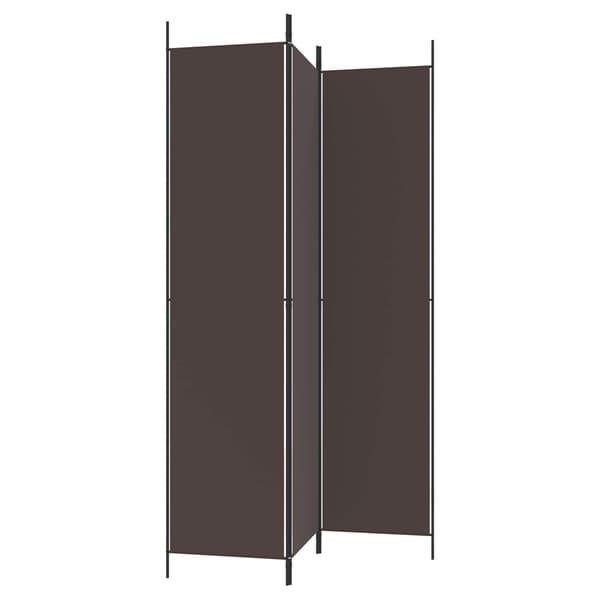 vidaXL Rumsavdelare 3 paneler 150x220 cm brun tyg Brun
