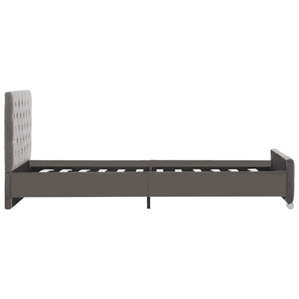 vidaXL Sängram grå sammet 100x200 cm grå