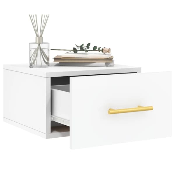 vidaXL Väggmonterade sängbord 2 st vit 35x35x20 cm Vit