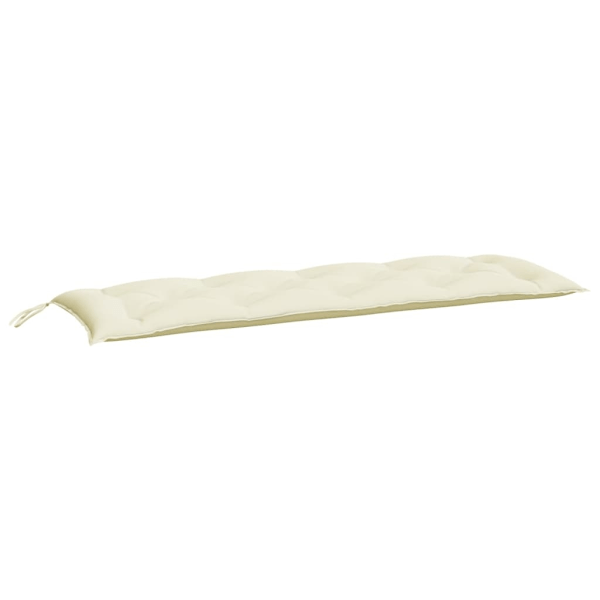 vidaXL Bänkdyna för trädgården gräddvit 150x50x7 cm oxfordtyg Vit