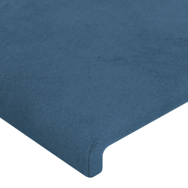 vidaXL Sänggavel mörkblå 90x5x78/88 cm sammet Blå