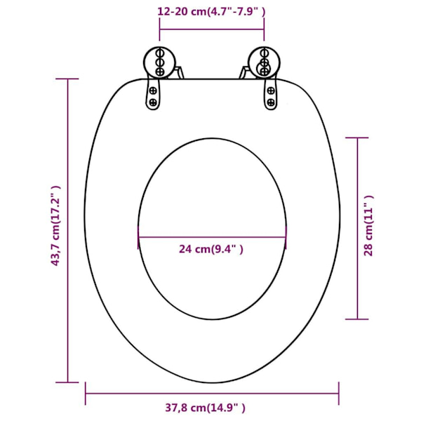 vidaXL Toalettsitsar med lock 2 st MDF vintage trä multifärg