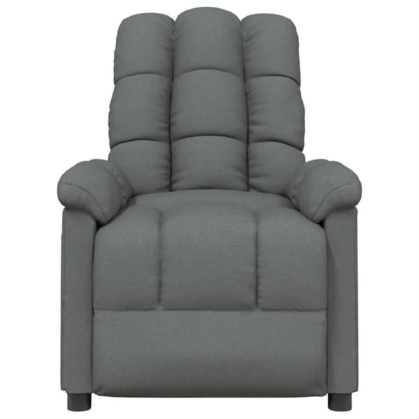 vidaXL Massagefåtölj mörkgrå tyg grå