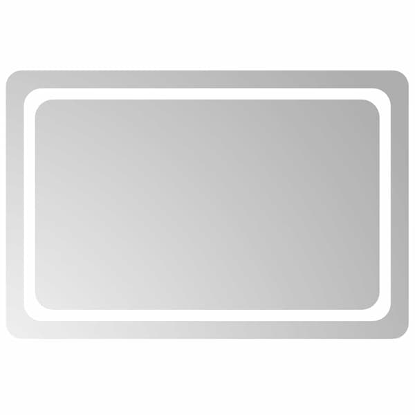 vidaXL Badrumsspegel LED 90x60 cm Transparent