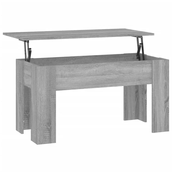 vidaXL Soffbord grå sonoma 101x49x52 cm konstruerat trä Grå