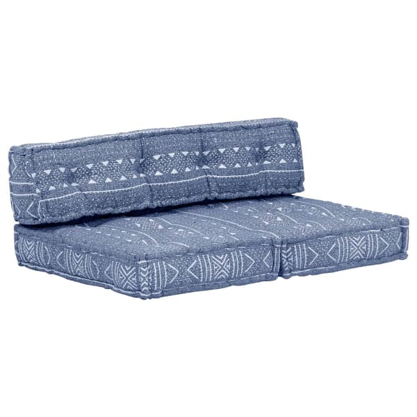 vidaXL Puff indigo tyg Blå